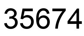 Número 35674 imagen negro