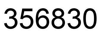 Number 356830 black image