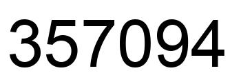 Number 357094 black image