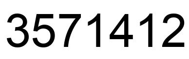 Number 3571412 black image