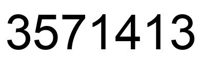 Number 3571413 black image