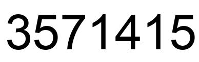 Number 3571415 black image