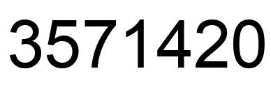 Número 3571420 imagen negro