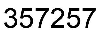 Número 357257 imagen negro