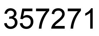 Number 357271 black image