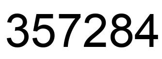 Number 357284 black image