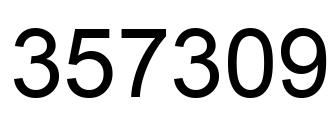 Number 357309 black image