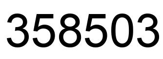 Number 358503 black image