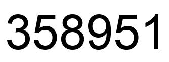Number 358951 black image