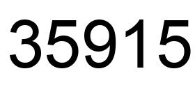 Number 35915 black image