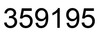 Number 359195 black image
