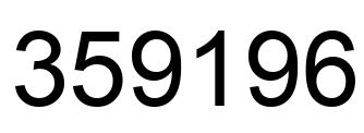 Number 359196 black image