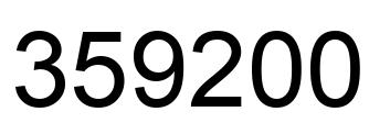 Número 359200 imagen negro