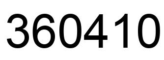 Número 360410 imagen negro