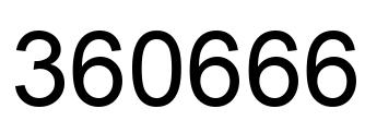Number 360666 black image