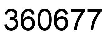 Número 360677 imagen negro