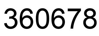 Número 360678 imagen negro