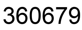 Número 360679 imagen negro