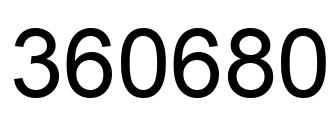 Número 360680 imagen negro