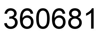 Número 360681 imagen negro