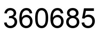 Número 360685 imagen negro