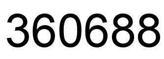 Number 360688 black image