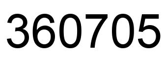 Número 360705 imagen negro