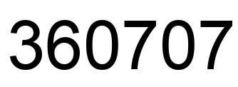 Número 360707 imagen negro