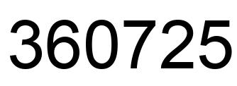 Número 360725 imagen negro