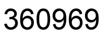 Number 360969 black image