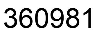 Número 360981 imagen negro