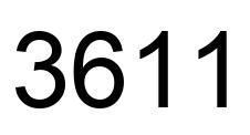 Número 3611 imagen negro
