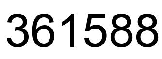 Number 361588 black image
