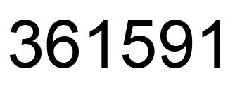 Number 361591 black image