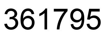 Number 361795 black image