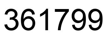 Número 361799 imagen negro