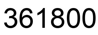 Número 361800 imagen negro