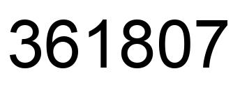 Número 361807 imagen negro