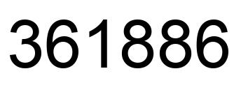 Number 361886 black image