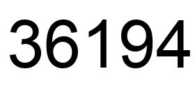 Número 36194 imagen negro