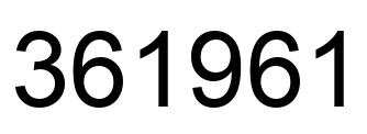 Number 361961 black image