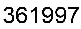 Número 361997 imagen negro