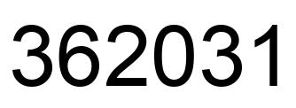 Número 362031 imagen negro