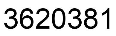 Number 3620381 black image