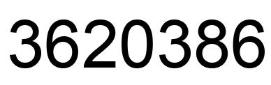 Number 3620386 black image