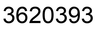 Number 3620393 black image