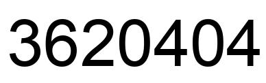 Number 3620404 black image