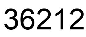 Number 36212 black image