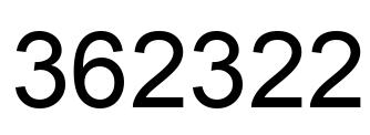 Number 362322 black image