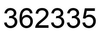Número 362335 imagen negro